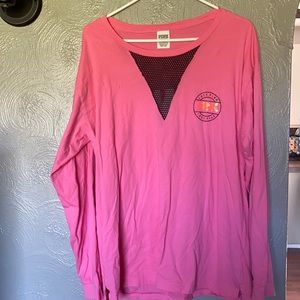 Pink Victoria secret long sleeve with bling